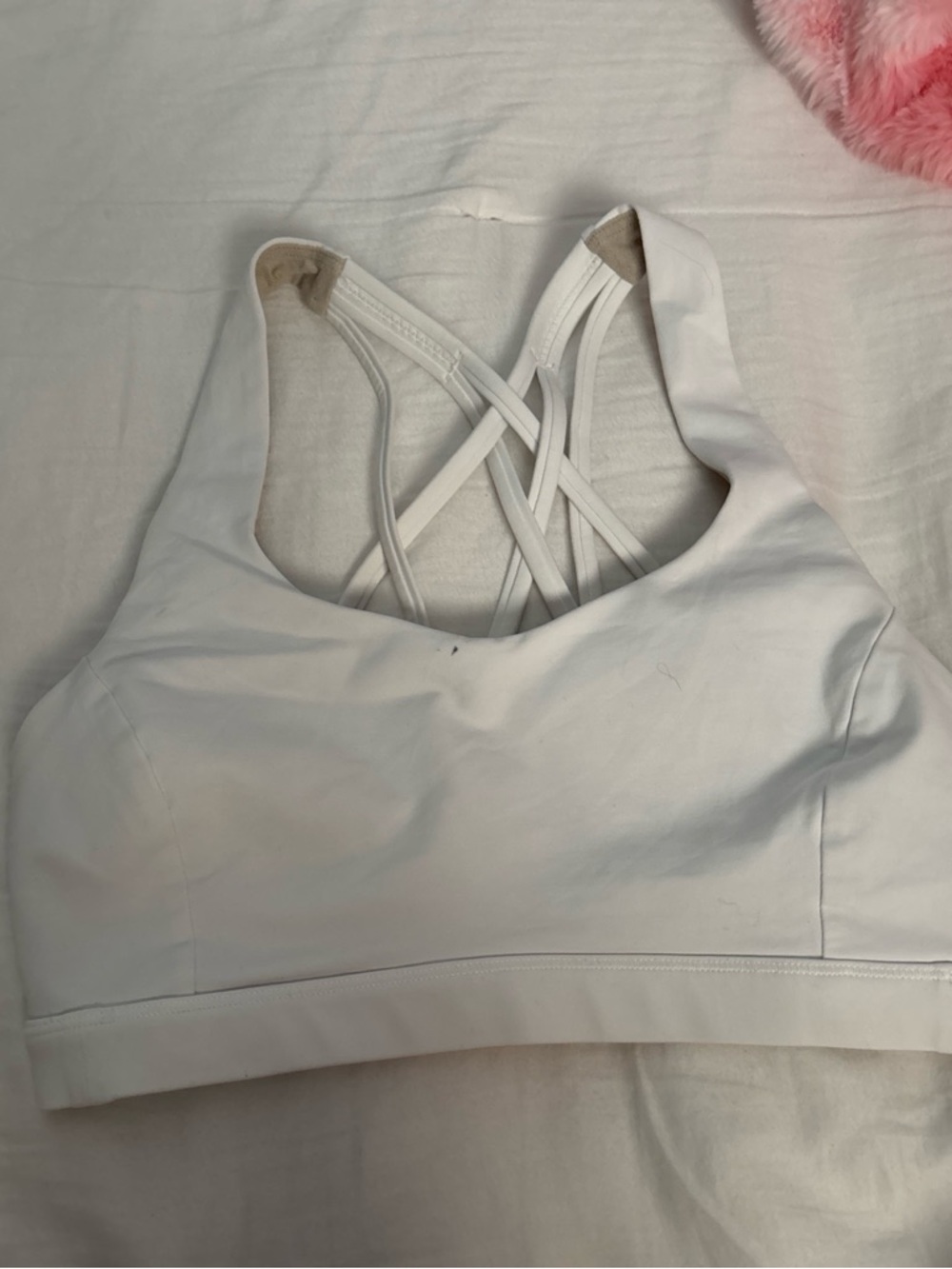 Lululemon White Strappy Sports Bra